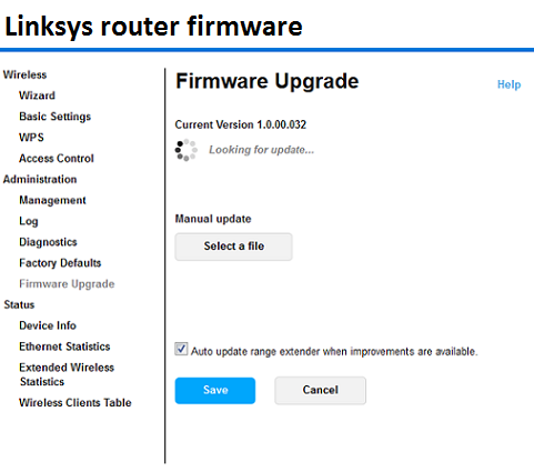 Linksys router firmwre
